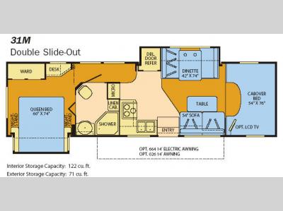 Floorplan - 2008 Fleetwood RV Jamboree 31M