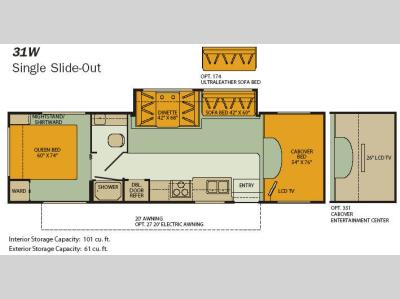 Floorplan - 2008 Fleetwood RV Tioga SL 31W