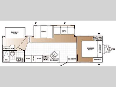Floorplan - 2008 Palomino Puma 31-DSBH