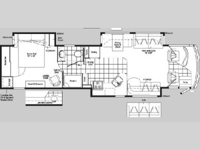 Floorplan - 2005 Winnebago Vectra 40 KD