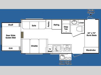 Floorplan - 2008 Keystone RV Outback 21RS