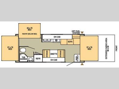 Floorplan - 2008 Starcraft  Travel Star 21SD Extreme