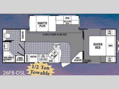 Floorplan - 2008 Dutchmen RV North Shore 26FB-DSL