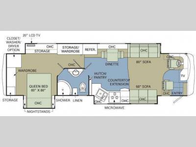 Floorplan - 2008 Holiday Rambler Endeavor 40 SFT