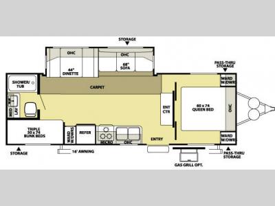 Floorplan - 2008 Forest River RV Wildwood LE 26TBSS
