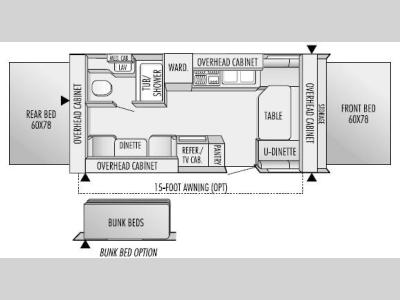 Floorplan - 2003 Jayco Kiwi 21 C