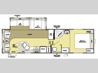 Floorplan - 2008 Forest River RV Wildwood LA 286RLSS