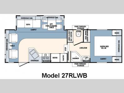 Floorplan - 2007 Forest River RV Wildcat 27RLWB