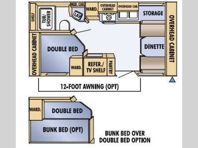 Floorplan - 2005 Jayco Jay Feather LGT 19 W