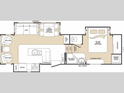 Floorplan - 2008 Keystone RV Montana 2980 RL