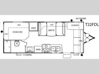 Floorplan - 2007 Forest River RV Salem T22FDL