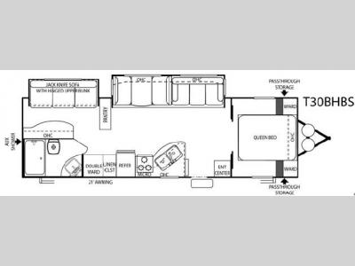 Floorplan - 2007 Forest River RV Salem T30BHBS