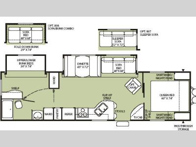 Floorplan - 2008 Fleetwood RV Wilderness 3102BDS