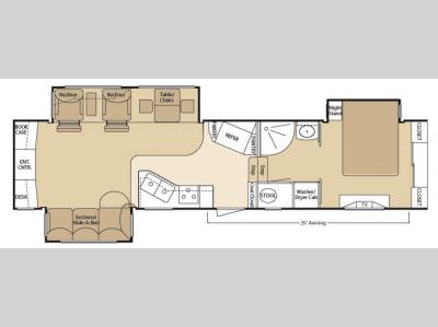 Floorplan - 2007 KZ Escalade 37 REB