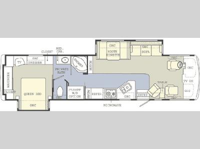 Floorplan - 2004 Holiday Rambler Vacationer 36 WDD