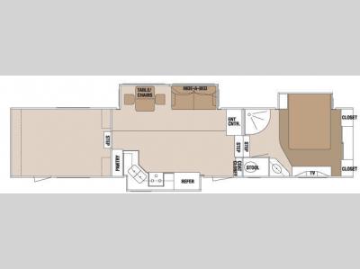 Floorplan - 2007 KZ Escalade Sportster 41 SKS
