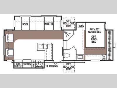 Floorplan - 2007 KZ Sportsmen 2857PX3