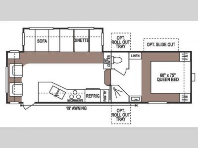 Floorplan - 2007 KZ Sportsmen 2856P