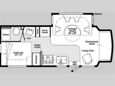 Floorplan - 2008 Winnebago Aspect 26A