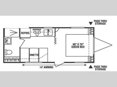 Floorplan - 2007 KZ Spree 200RB