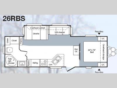 Floorplan - 2008 Keystone RV Hornet 26RBS