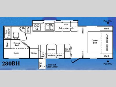 Floorplan - 2008 Keystone RV Passport 280BH
