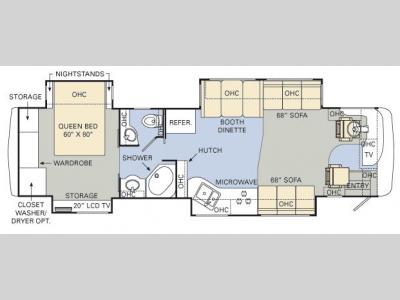 Floorplan - 2008 Monaco Knight 38 PDQ