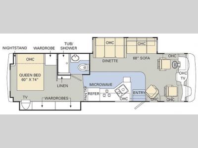 Floorplan - 2008 Monaco Monarch 34 SBD