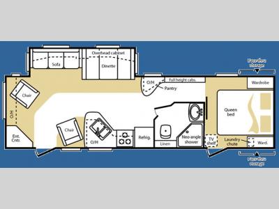 Floorplan - 2008 Keystone RV Cougar X-lite 29RLS