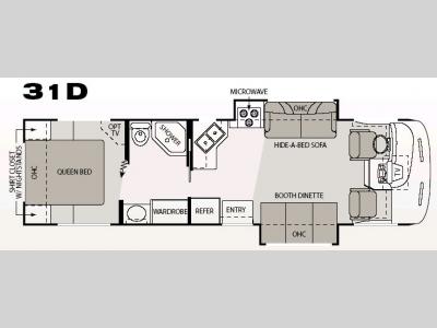 Floorplan - 2008 Four Winds RV Hurricane 31D