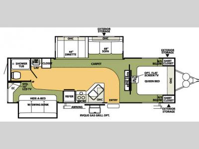 Floorplan - 2008 Forest River RV Flagstaff 831KRSS