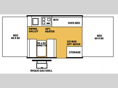 Floorplan - 2007 Forest River RV Flagstaff Classic 720