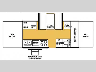 Floorplan - 2007 Forest River RV Flagstaff High Wall HW25S-C