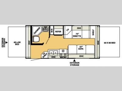 Floorplan - 2007 Forest River RV Shamrock 19