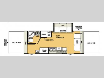 Floorplan - 2007 Forest River RV Shamrock 23B