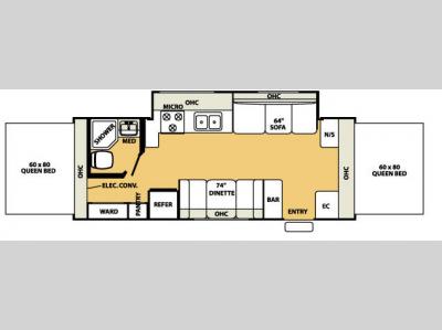 Floorplan - 2007 Forest River RV Shamrock 23SS