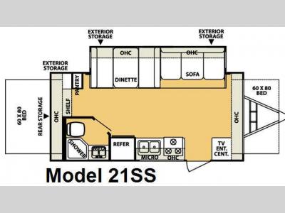 Floorplan - 2008 Forest River RV Shamrock 21SS