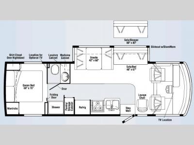 Floorplan - 2008 Winnebago Sightseer 30B