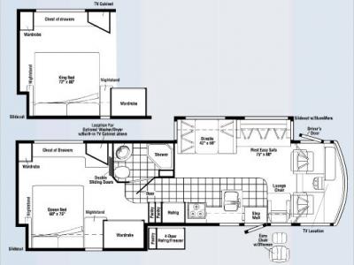 Floorplan - 2008 Winnebago Voyage 35L
