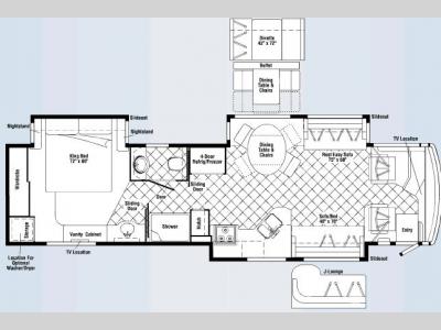 Floorplan - 2008 Winnebago Tour 40KD