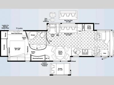 Floorplan - 2008 Winnebago Tour 40TD