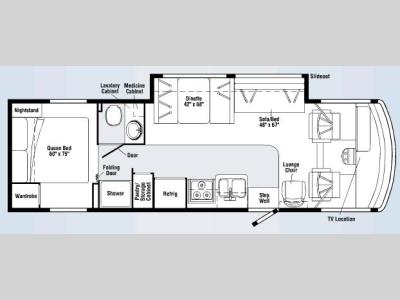 Floorplan - 2008 Itasca Sunstar 30B