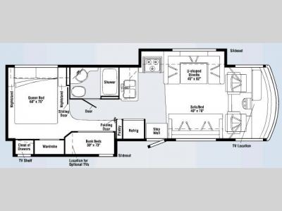Floorplan - 2008 Itasca Sunstar 32K
