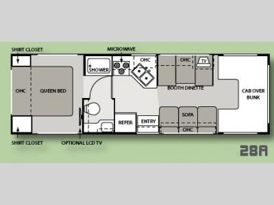 Floorplan - 2008 Four Winds RV Chateau Sport 28A