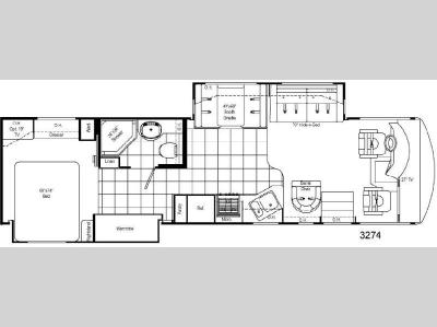 Floorplan - 2008 Damon Daybreak 3274