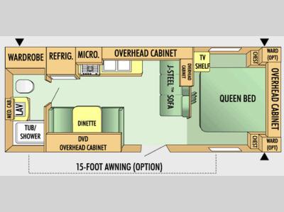 Floorplan - 2008 Jayco Jay Flight G2 23 FB