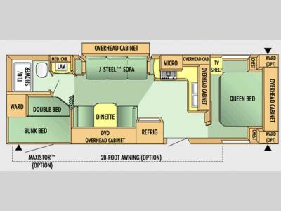 Floorplan - 2008 Jayco Jay Flight G2 29 BHS