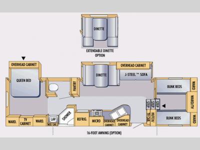 Floorplan - 2008 Jayco Eagle Super Lite 31.5 FBHS