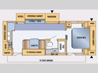Floorplan - 2008 Jayco Jay Feather LGT 25 F