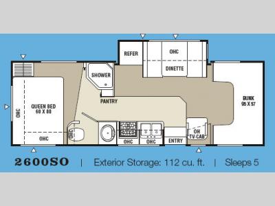 Floorplan - 2008 Coachmen RV Freelander 2600SO